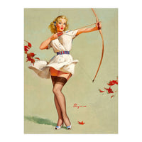Pinup Sexy Girl Playing A Cupid (Print Only)