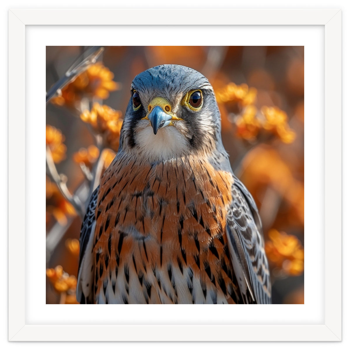 Close Up Of A Kestrel Bird Of Prey