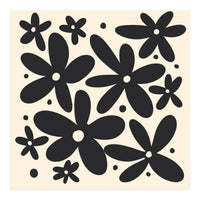 Abstract Monochrome Flowers 4 (Print Only)