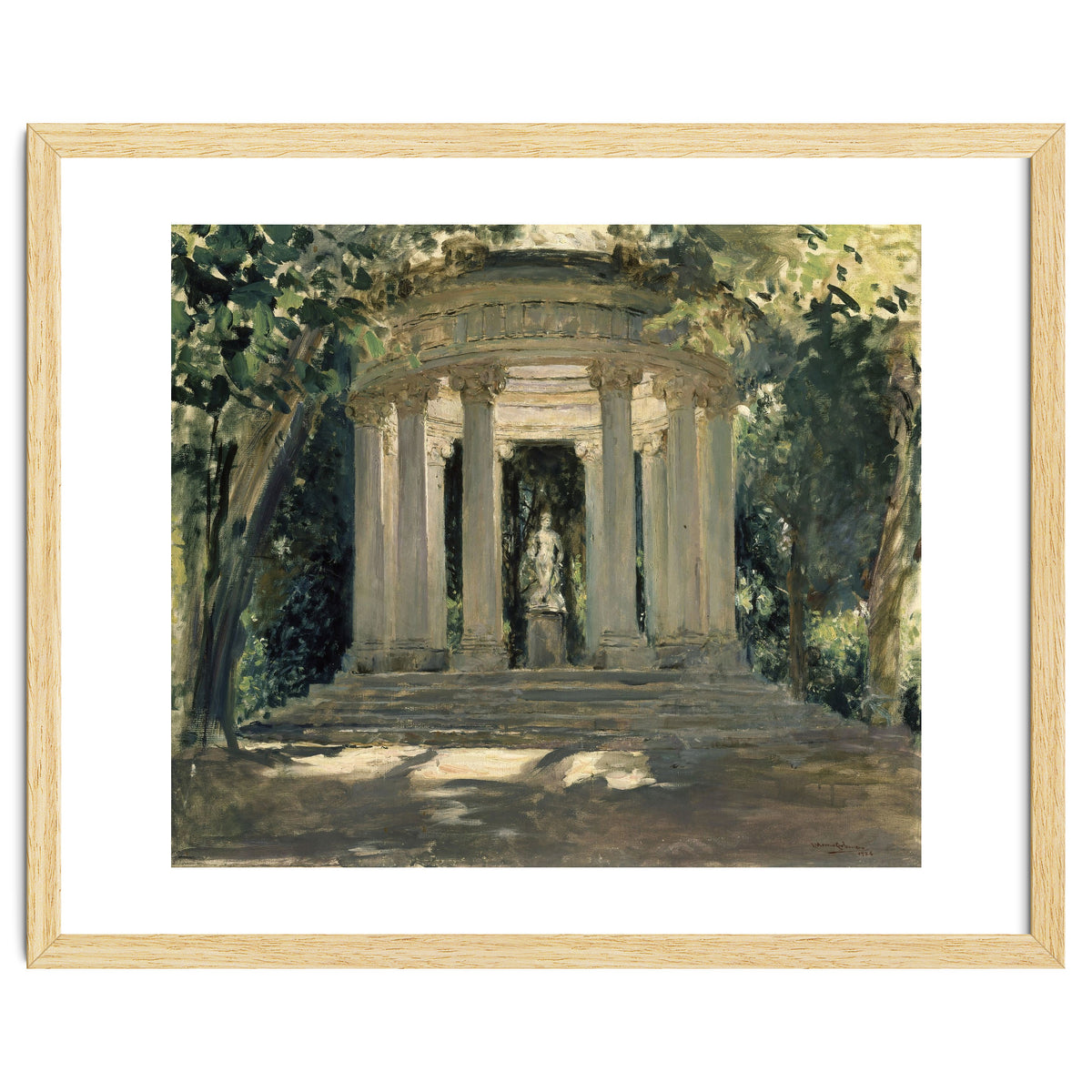 THE VILLA ADRIANA OF TIVOLI (ROME) - 1926 - OIL ON CANVAS - 0.60 X 0.70 M.