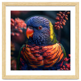Vibrant Rainbow Lorikeet Parrot Close Up Portrait thumbnail