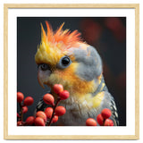 Close Up Of A Cockatiel Parrot With Orange Crest thumbnail