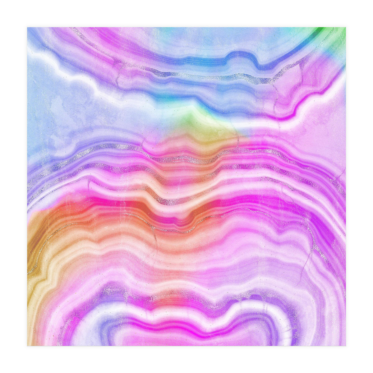 Neon Agate Texture 03  (Print Only)