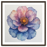 Ethereal Bloom: Watercolor Petals in Indigo and Rose thumbnail
