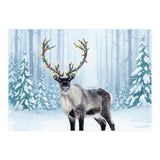Reindeer with Christmas Lights, Deer Magical Winter Art  (Print Only) thumbnail