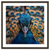 Close Up Peacock Head And Eye With Feathers thumbnail