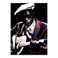 Lightnin' Hopkins American Country Blues Musician legend Colorful Art (Print Only)