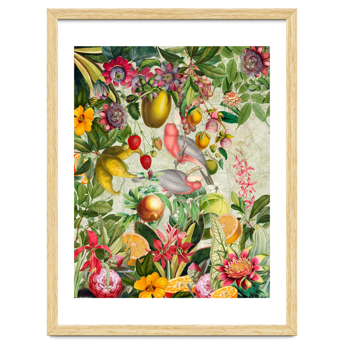 Pink Cockatoo vintage jungle