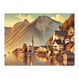 Vintage Hallstatt Poster, Austria (Print Only) thumbnail