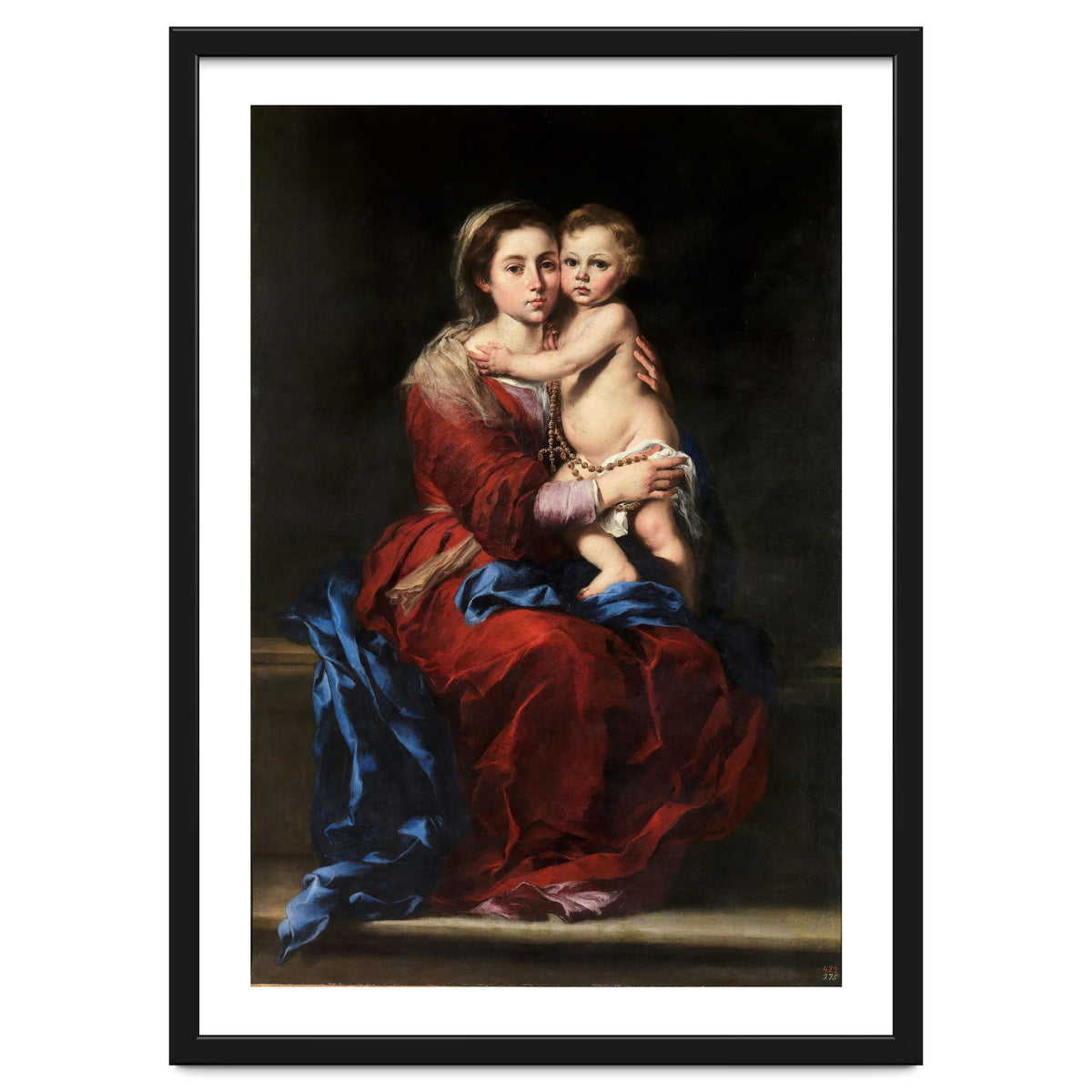 Bartolomé Esteban Murillo / 'Our Lady of the Rosary', 1650-1655, Spanish School, Oil on canvas.