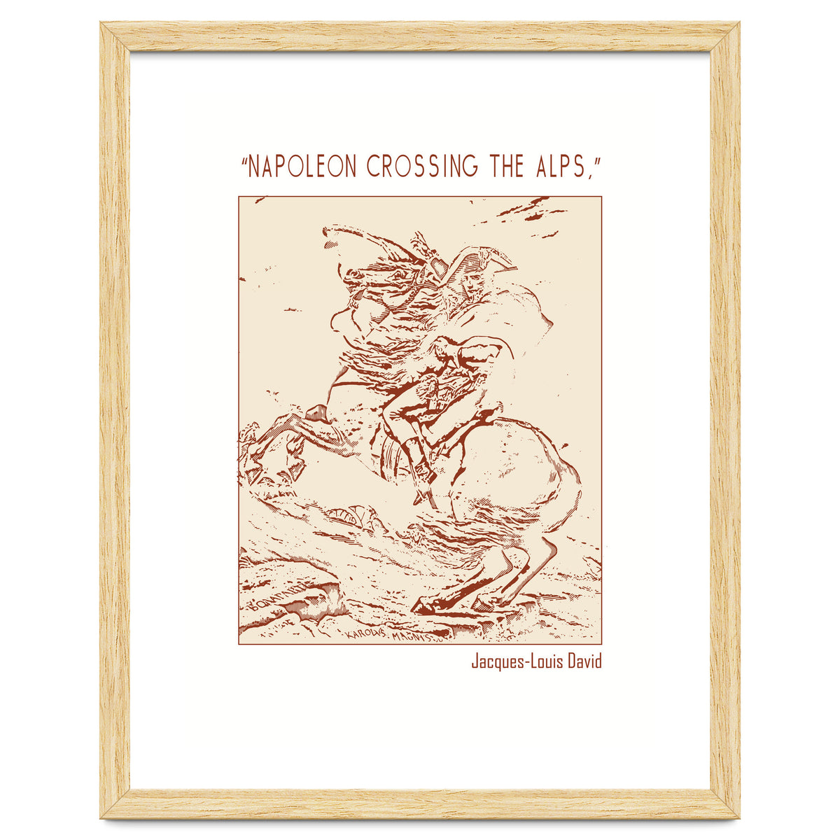 “napoleon Crossing The Alps,” – Jacques Louis David