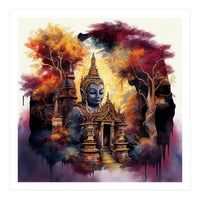 Autumn Forest Buddha Temple (Print Only)
