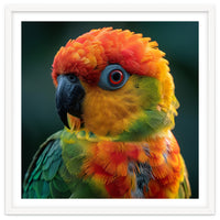 Sun Conure Parrot Close Up Eye