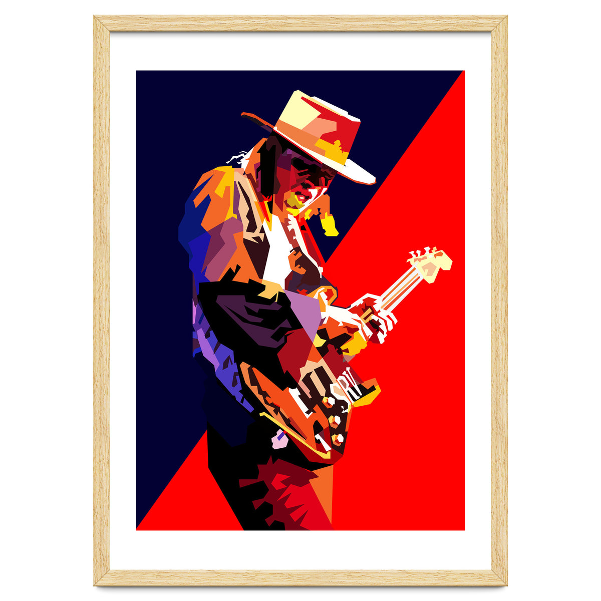 Stevie Ray Vaughan Rock Blues Guitarst Pop Art WPAP