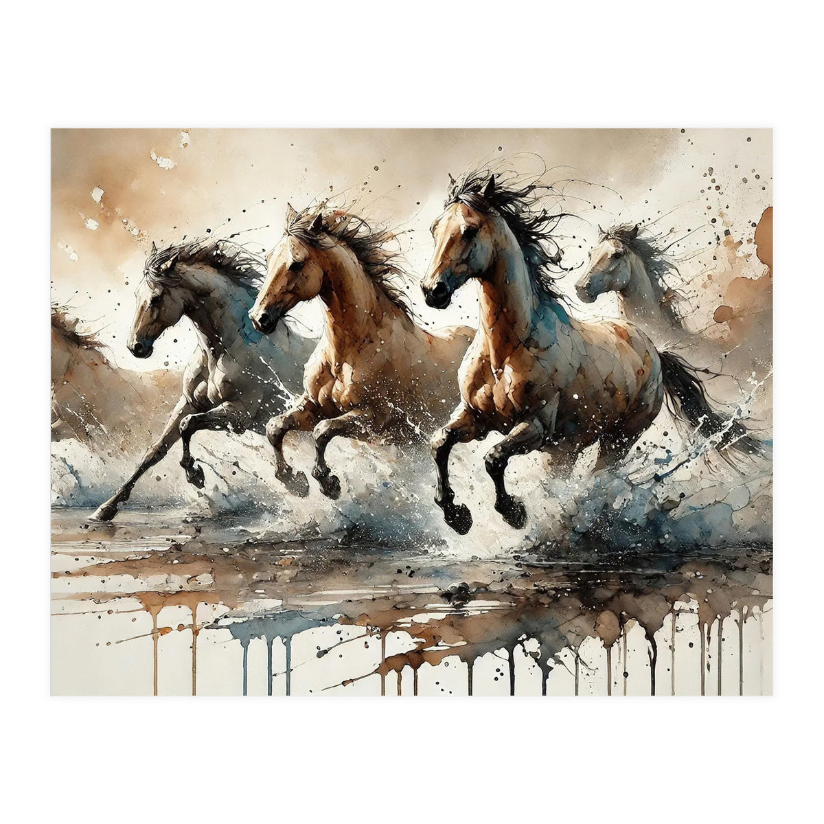 Wild Horses Rush (Print Only)