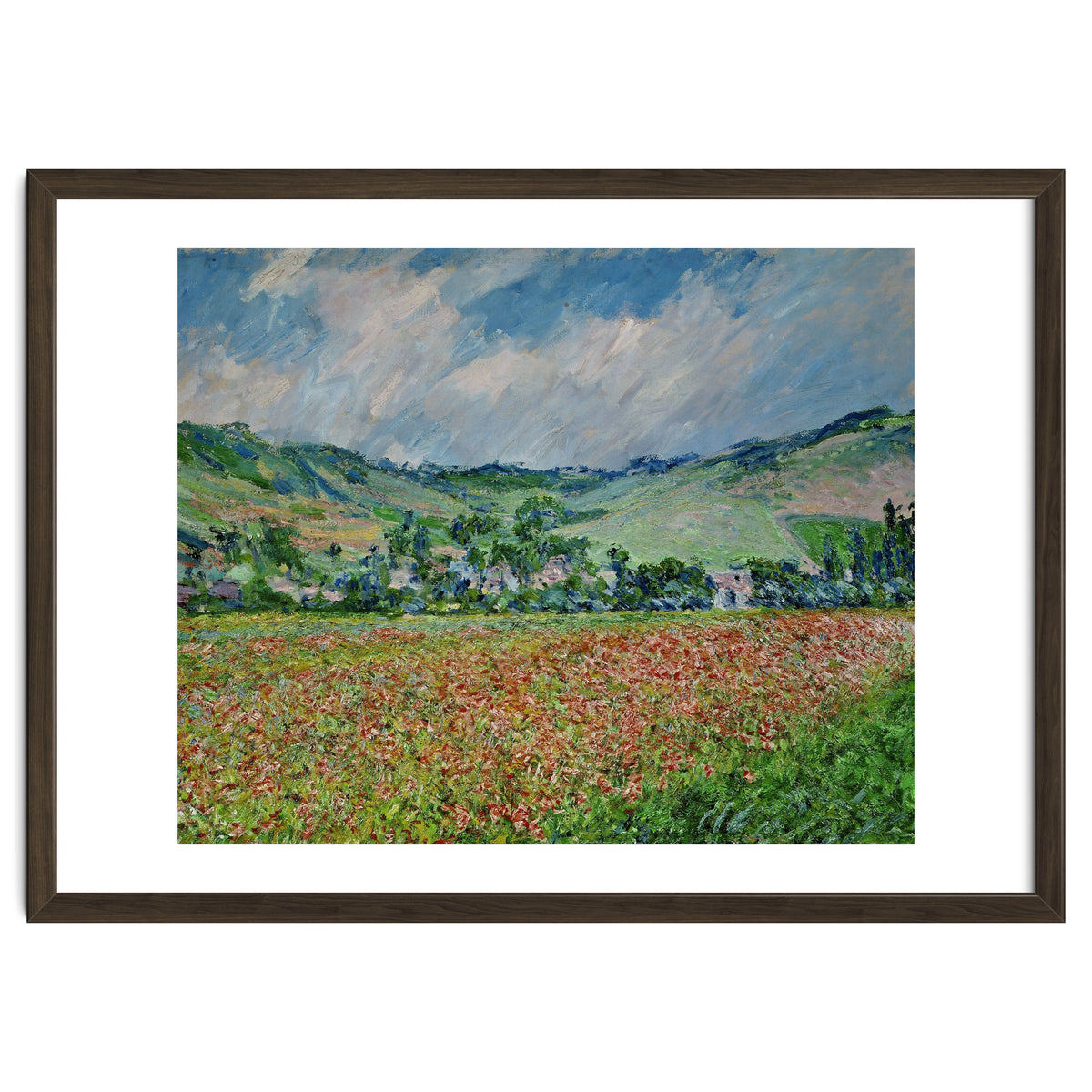 A field of poppies. Canvas.