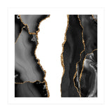 Black & Gold Agate Texture 07  (Print Only) thumbnail