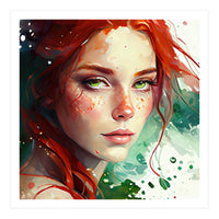 Watercolor Little Mermaid (Print Only)