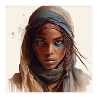 Watercolor Tuareg Woman #2 (Print Only)