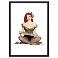 Pinup Sexy Girl Selling Cigarettes