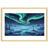 Arctic Glow: Northern Lights Winter Landscape thumbnail