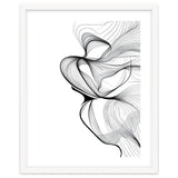 Abstract Black And White Swirls And Lines Flowing Art thumbnail