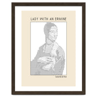 Lady With An Ermine – Leonardo Da Vinci Ascii Art