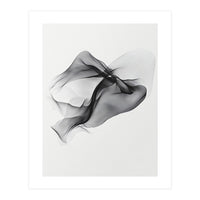 Abstract Black Flowing Fabric Wave (Print Only)