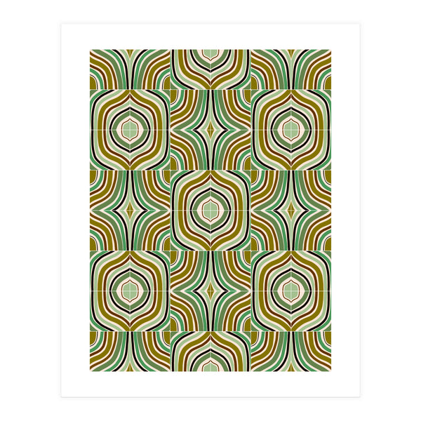 Jade Retro Rainbow Tiles (Print Only)