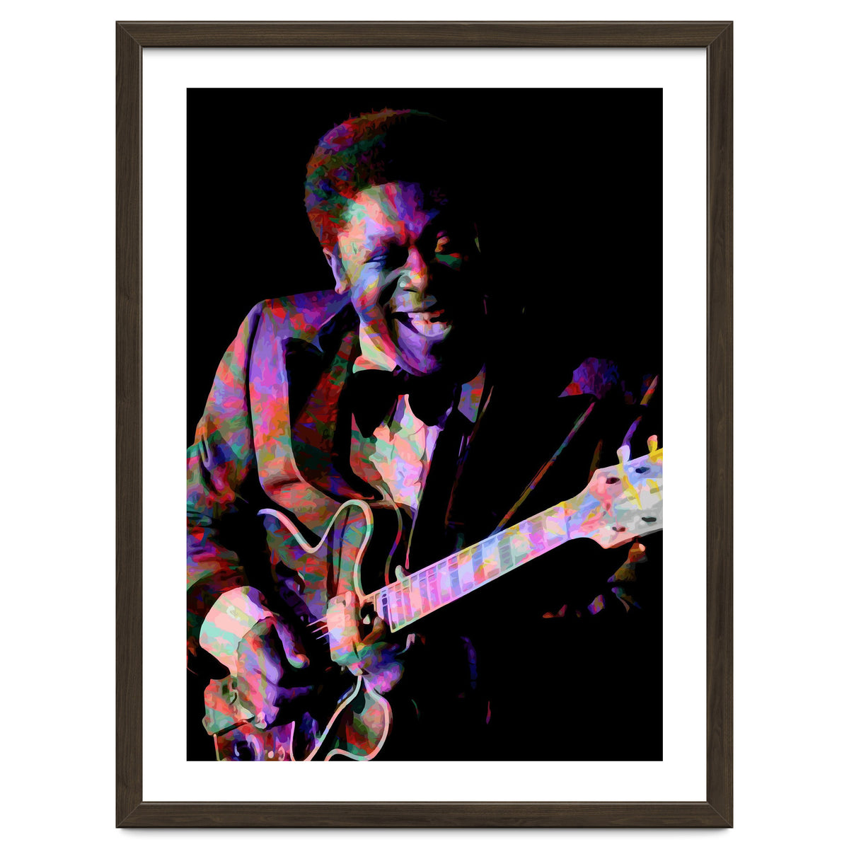 BB King. King Blues Guitarist. Blues Musician Legend Colorful