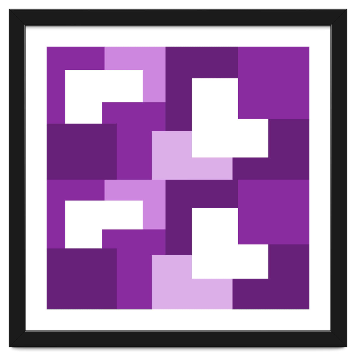 Purple Abstract Square Tiles
