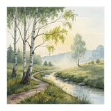 Birch Grove Serenity: A Meadow Wildflower Path (Print Only) thumbnail
