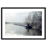 Sunny day pier in the lake thumbnail