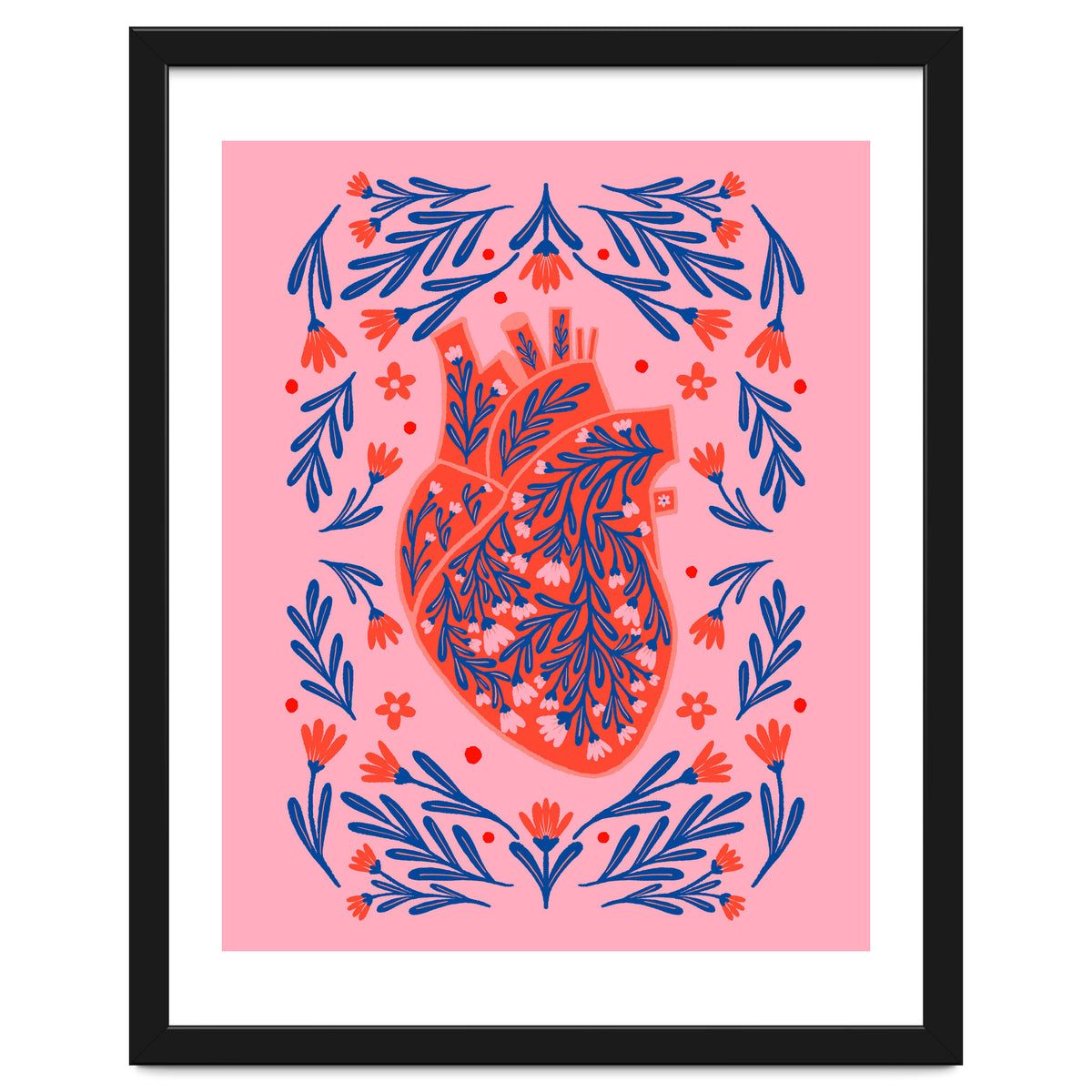 Floral Anatomical Heart