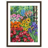 Vibrant Summer Cottage Garden Oil Painting thumbnail