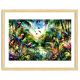 Watercolor Tropical Birds In The Jungle thumbnail