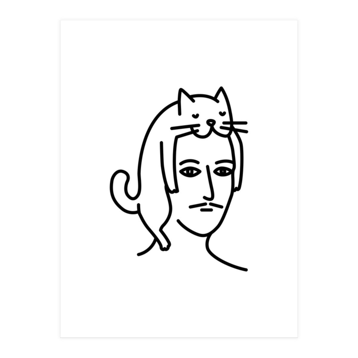 Man In Cat Hat (Print Only)