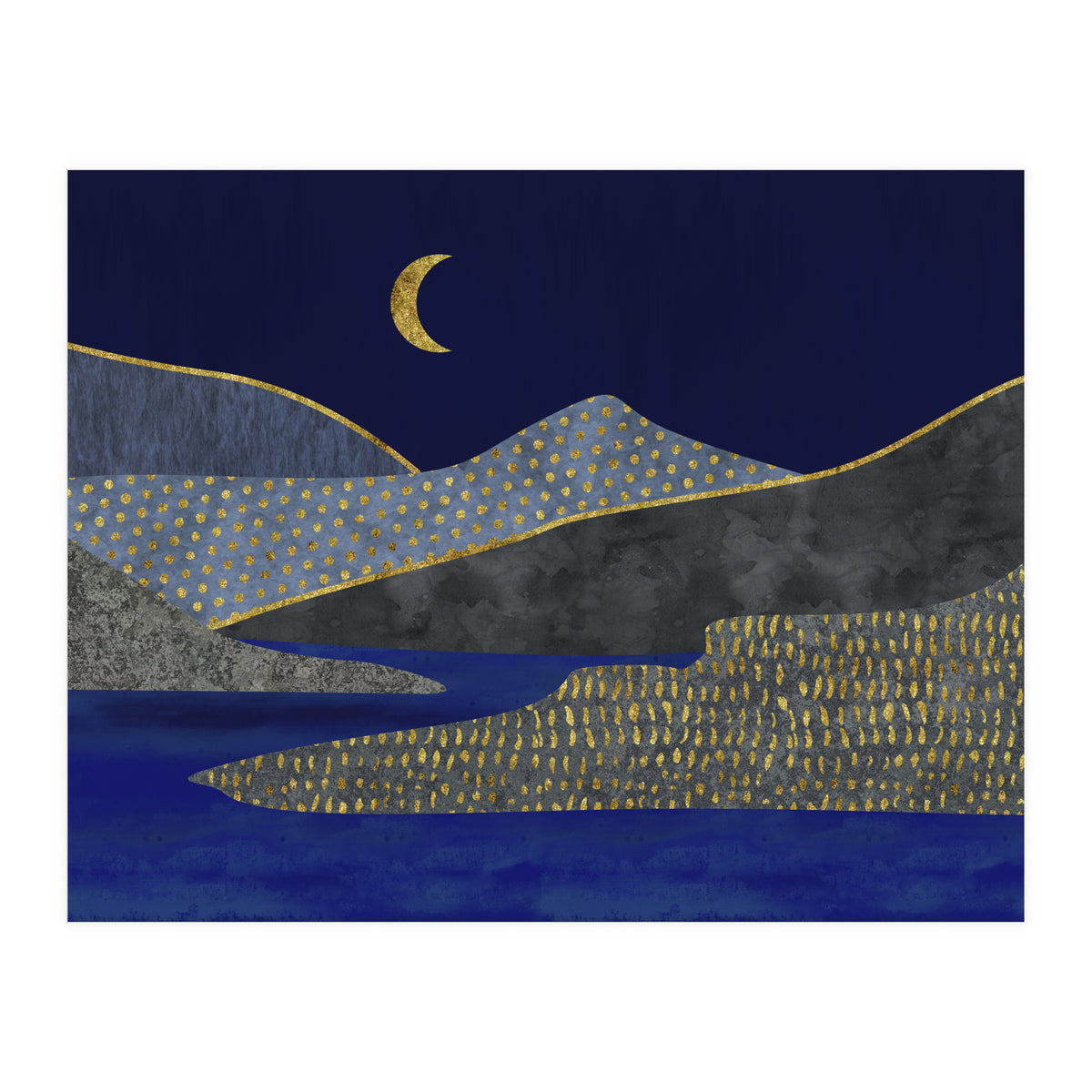 Abstract Landscape Moonlight Mood (Print Only)
