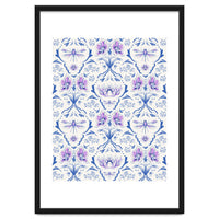 Bohemian Garden Blue Pattern