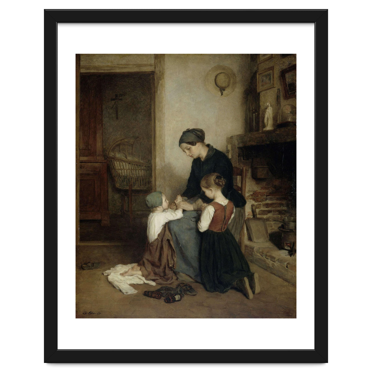 The Evening Prayer. Dating: 1857. Measurements: h 46.5 cm × w 38.5 cm; d 6.4 cm.