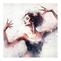 Elegant Ballet Dancer Portrait In Motion (Print Only)