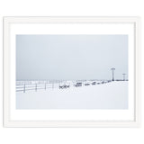 Benches along the pier on snow beach thumbnail