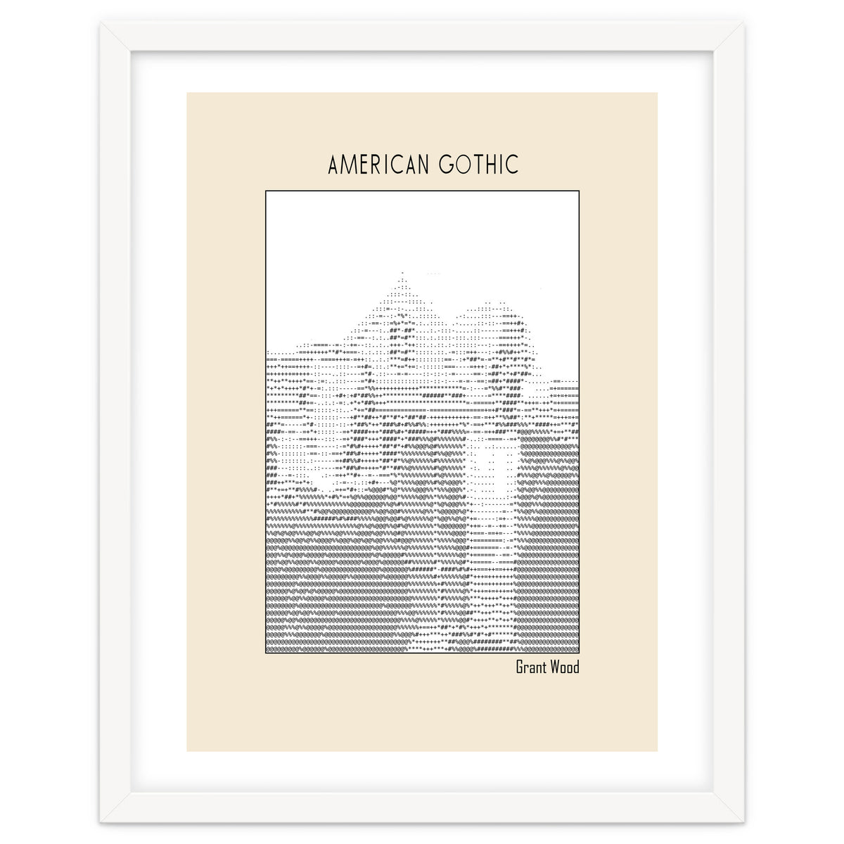 American Gothic – Grant Wood (ascii Art)