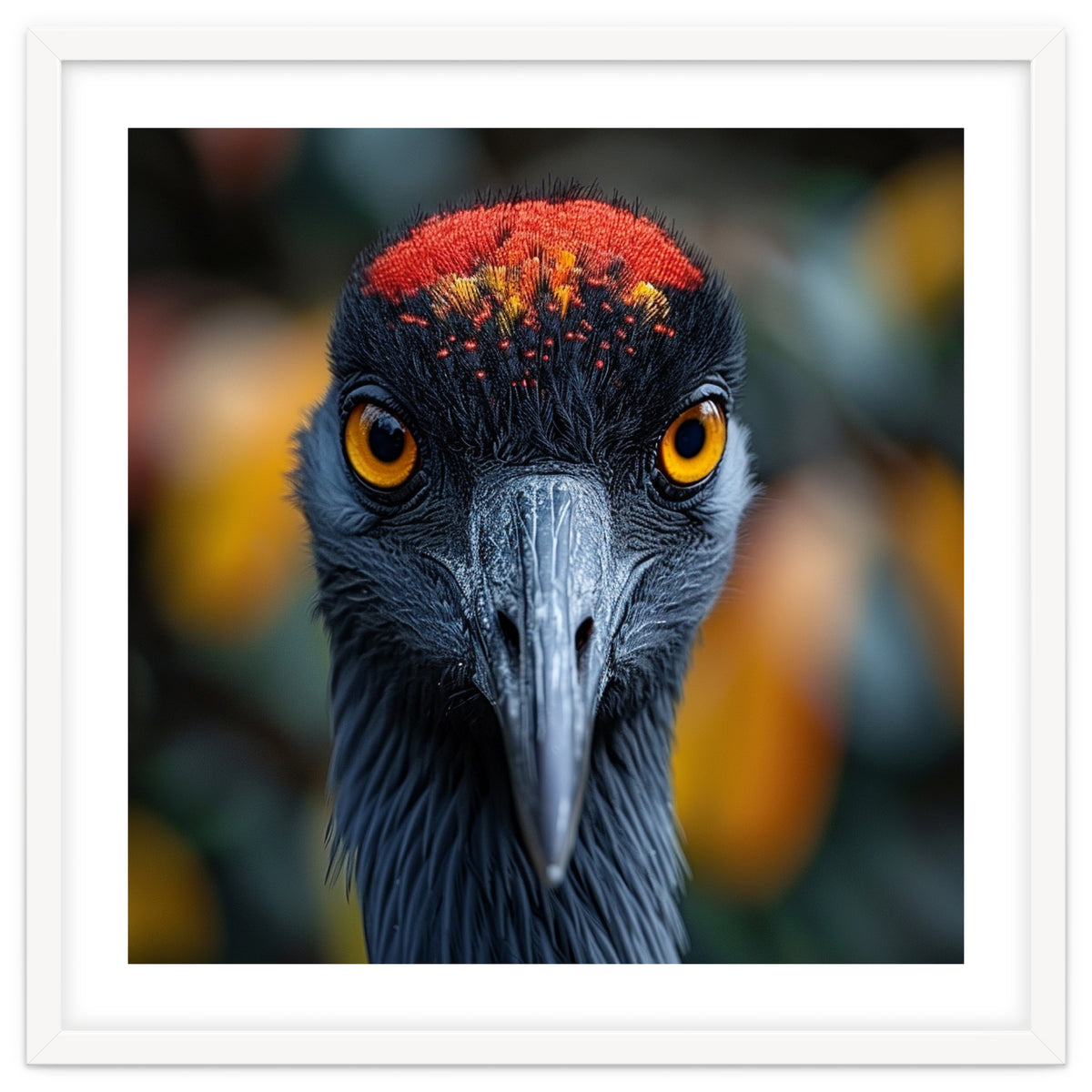 Close Up Of A Strikingly Beautiful Bird Face