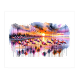 Flamingo Sunset On The Coast (Print Only) thumbnail