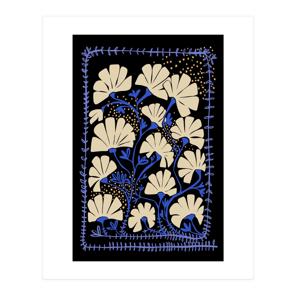 Klimts blooming  black (Print Only)
