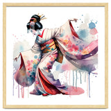 Geisha Dancer With Flowing Kimono thumbnail