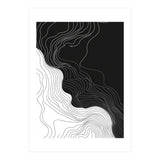 Abstract Black And White Wavy Lines Flowing  (Print Only) thumbnail