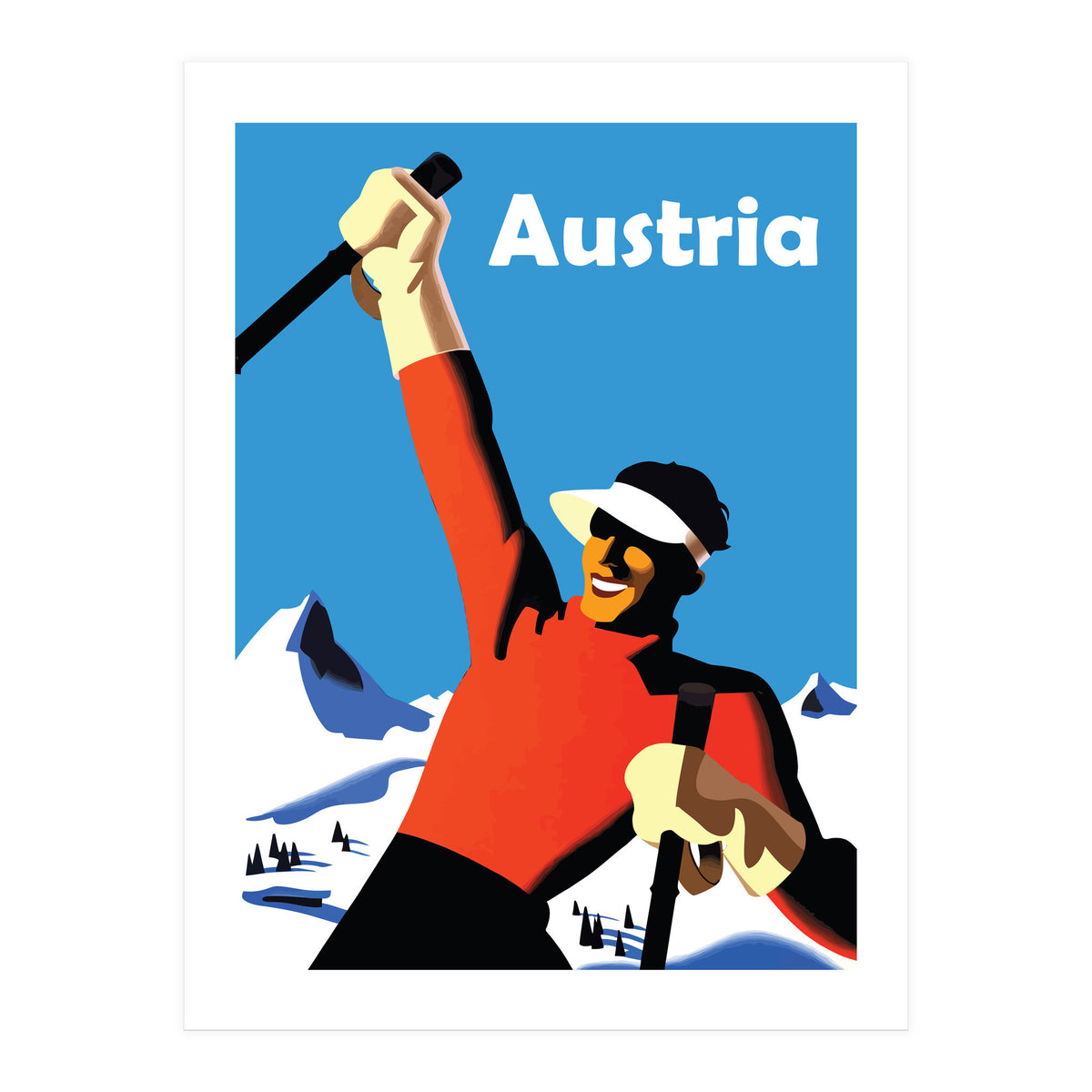 Austria, Ski Winner (Print Only)