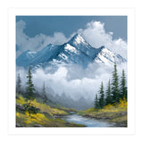 Majestic Peaks in Morning Mist (Print Only) thumbnail